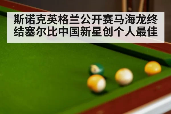 斯诺克英格兰公开赛马海龙终结塞尔比中国新星创个人最佳